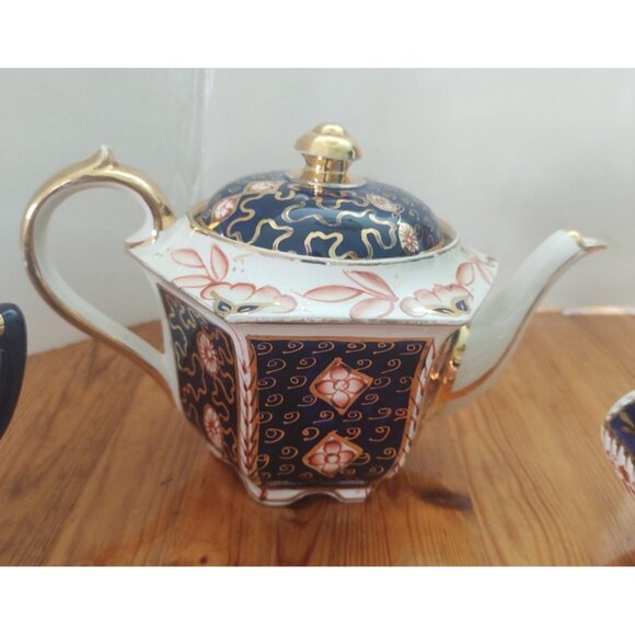 Antique James Sadler Teapot No 1624 Floral design Imari Style 1930's - Picture 1 of 9